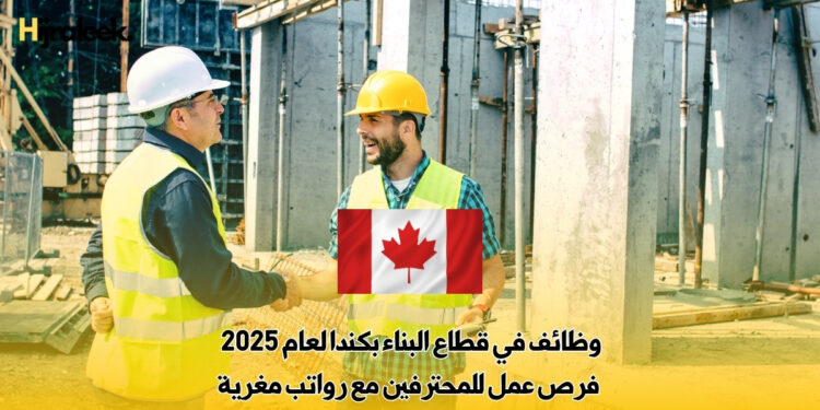 وظائف في قطاع البناء بكندا لعام 2025 : فرص عمل للمحترفين مع رواتب مغرية